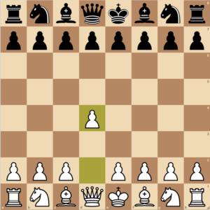 White advances the queen's pawn