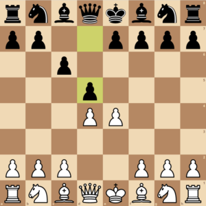Black strikes at the center with the d pawn
