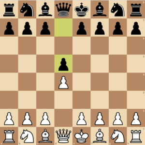 Black mirrored white's first move, putting a pawn on d4