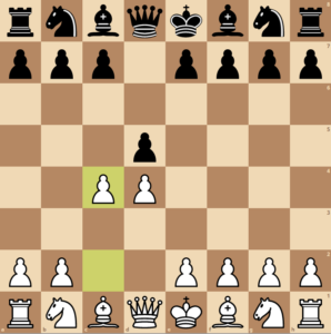 White advanced a pawn to c4